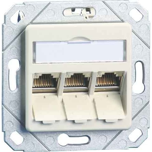 Metz Connect - Kommunikationsanschlussdose Kupfer Anschlussdose C6Amodul Upk TN C6Amod-3UPk-180rw 3Port 180 Upk,rws − 1 Stück