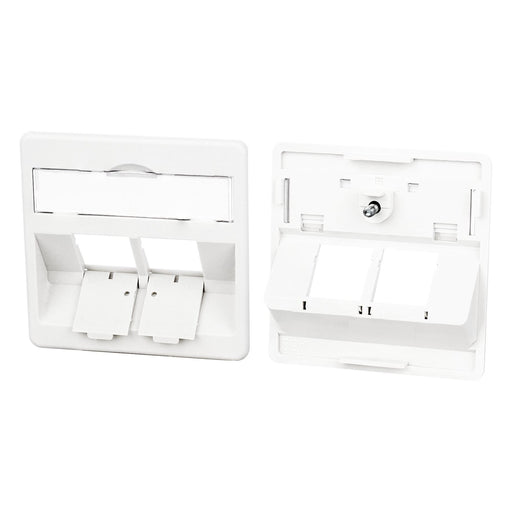 Metz Connect - Kommunikationsanschlussdose Kupfer Zentralplatte 50x50 860210-0202-I 2P reinws Modul − 10 Stück