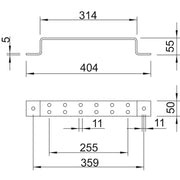 OBO Bettermann - Potentialausgleich-Schiene Erdungsanschl.block 1805 6 FT 50x5 f.6 Anl