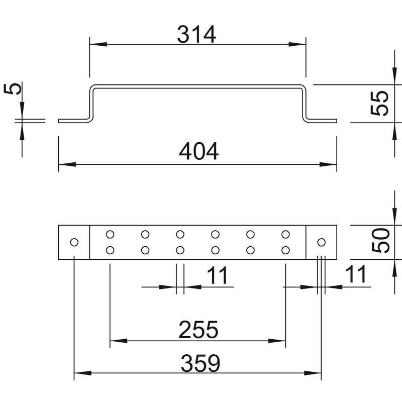 OBO Bettermann - Potentialausgleich-Schiene Erdungsanschl.block 1805 6 FT 50x5 f.6 Anl