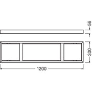 Ledvance - Mechanisches Zubehör/Ersatzteile für Leuchten LED-Panel Montagekit PANEL1200SURFACE MOU ws