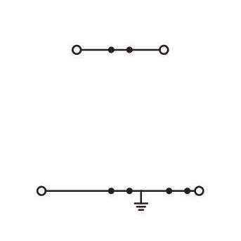 WAGO - Schutzleiter-Reihenklemme Doppelstockklemme 2000-2248 1mm²,grau − 50 Stück