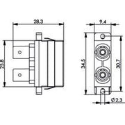 Telegärtner - LWL-Kupplung ST/SC Duplex Adapt. MM 100007270 Phosphorbronzehülse