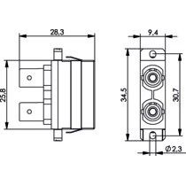 Telegärtner - LWL-Kupplung ST/SC Duplex Adapt. MM 100007270 Phosphorbronzehülse
