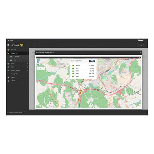 Televes - Antennenmessgerät MOSAIQ6-GPS M6-UP-GPS Drive Test Option