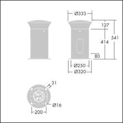 Thorn - Wegeleuchte LED-Pollerleuchte ADELIEBW #96264271 10L25730RGBR/SCL2MPL