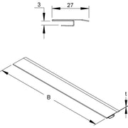 Niedax - Deckel für Kabeltragsystem Deckelstoßleiste Y-Form DSLY 3.0/100 S 25x95mm