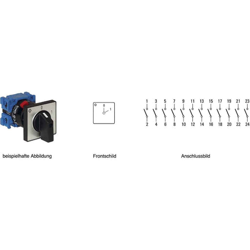 Kraus&Naimer - Lastschalter Ausschalter CH10 A202-600 FT2 60Schaltwinkel,3pol