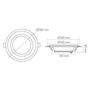 Nobile - Decken-/Wandleuchte LED-Glas-Panel 1560906012 830, 350mA