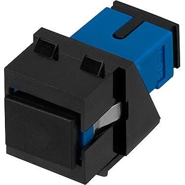 Rutenbeck - LWL-Kupplung SC-Keystone Modul KMK-SC OS2 blau sw SM, OS2 blau, sw