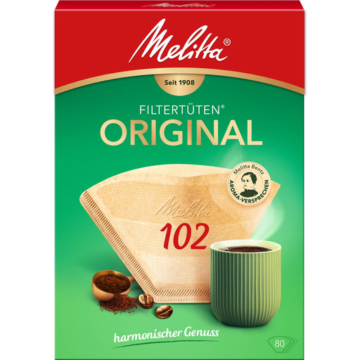 Melitta SDA - Zubehör/Ersatzteile für Kleingeräte Filtertüten 102/80 naturbrArVE80 − 9 Packung