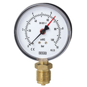 Wika Wiegand - Rohrfedermanometer Rohrfedmano 111.10.080 CU 9012486 1 bar 2.Tlg G1/2B