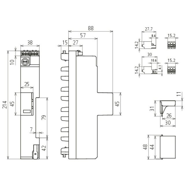 DEHN - Kombi-Ableiter für Energietechnik Kombi-Ableiter DSH ZP 2 SG TNC 255