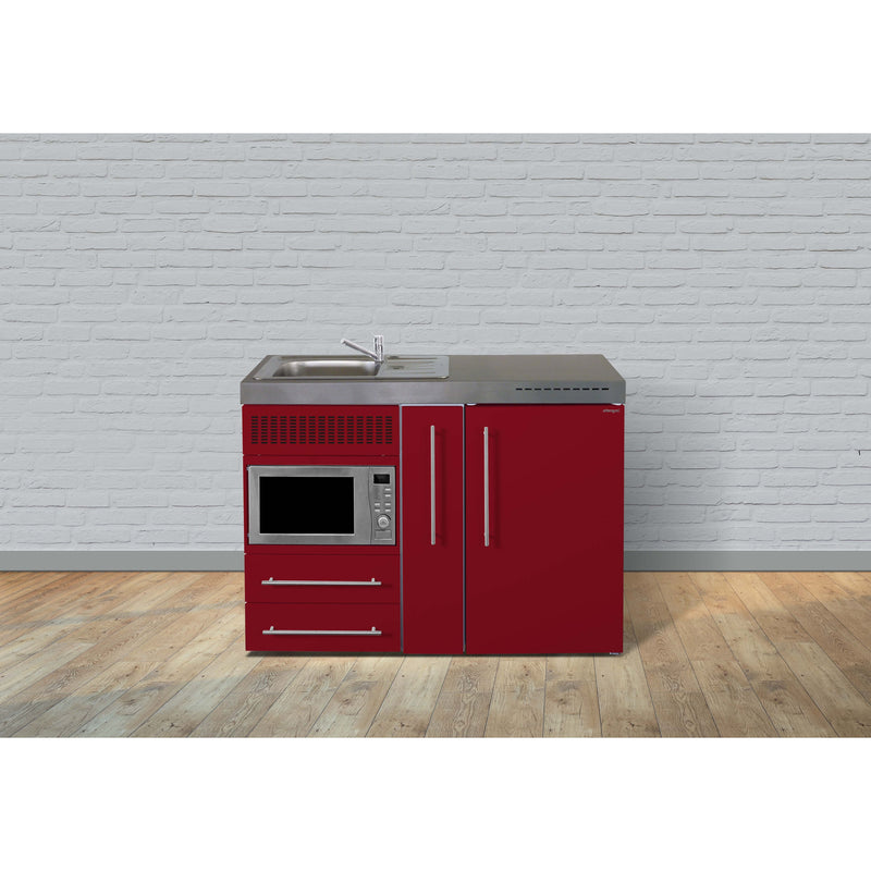 Stengel - Mini-Küche Miniküche Premiumline MPMBR120AKSMWKSreBli Bordeauxrot