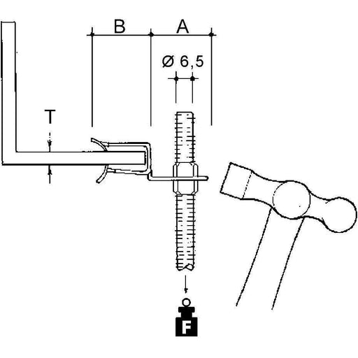 Niedax - Befestigungsklammer Stangenbefestigung AHB-153 − 100 Stück