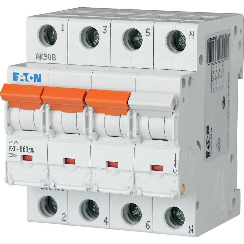 Eaton - Leitungsschutzschalter LS-Schalter m.Beschrift. PXL-C63/3N C 63A, 3p+N