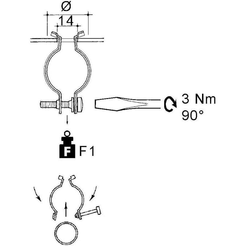 Niedax - Rohrschelle EKLIPS-Rohrbf. YHR-4751