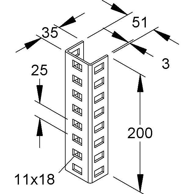 Niedax - Verbinder für Stiel/Profilschiene Längsverbinder VB 6040 − 1 Stück