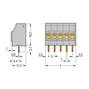 WAGO - Leiterplattenklemme 740-103 2,5mm² − 75 Stück