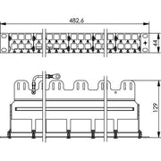 Telegärtner - Patchpanel Kupfer AMJ-Modulträg. 1HE 482,6mm 100021503 (19Z)48P leer