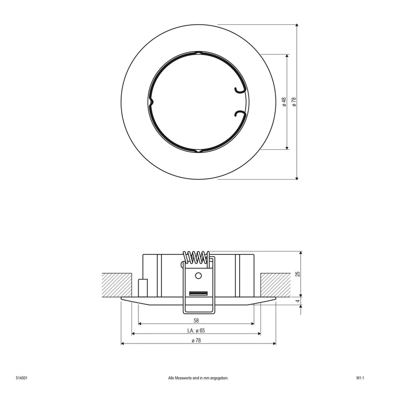 EVN Lichttechnik - Downlight/Strahler/Flutlicht NV EB-Leuchte 514 001 ws 50W 12V IP20