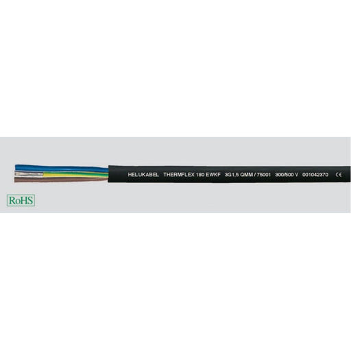 Klimaprime - Energiekabel < 1 kV, für ortsveränderlichen Einsatz HEL T180 EWKF 3G1,0 Silik T180 EWKF 3G1,0 on Schlauchltg