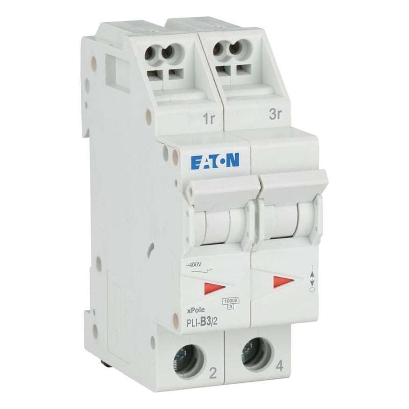 Eaton - Leitungsschutzschalter PLI-B3/2 3 A, 2p,Steckkl. B