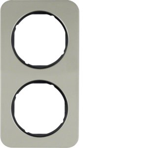 Berker - Abdeckrahmen Rahmen Eds/sw 10122104 2fach