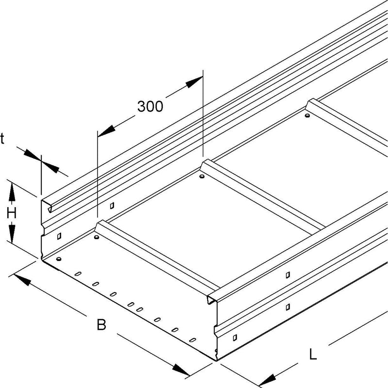 Niedax - Kabelrinne Weitspannkabelrinne WRU 150.400/3 − 3 Meter