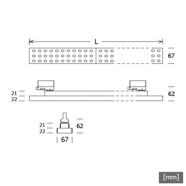 LTS Licht&Leuchten - Decken-/Wandleuchte LED-Anbauleuchte LUZ06-T 14.007.40 si 4000K 60°silber
