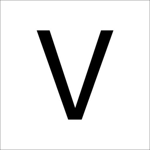 RZB - Beschriftung Buchstaben/Zahlen Buchstabe "V" 99224.003.V 200mm