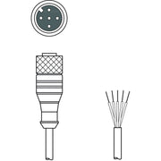 Leuze - Konfektioniertes Sensor-Aktor-Kabel Anschlussleitung KB-008-3000-YB