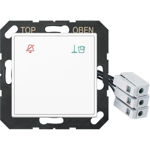 Jung - Abdeckung/Bedienelement für Installationsschalterprogramme Hotelabdeckung Glas A CU KO6 M 24 WW mit LED-Einheit 24 V