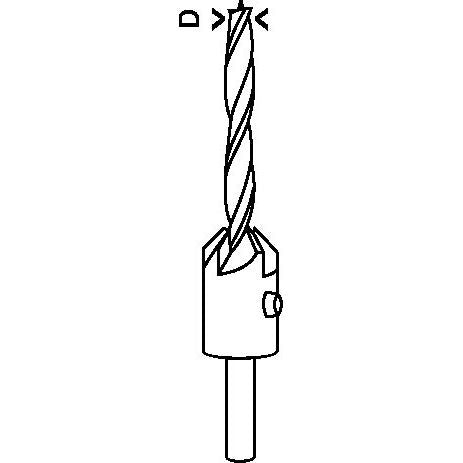 Bosch - Bohrer Holzspiralbohrer mit 2608596396 90°-Senker 10 mm 20