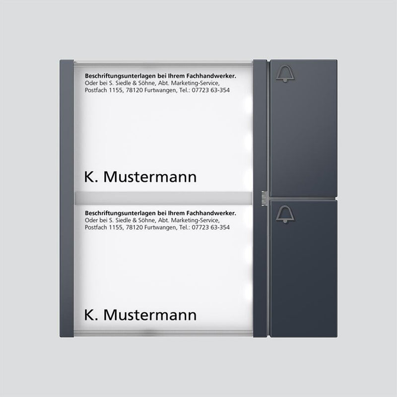 Siedle&Söhne - Funktionsmodul für Türkommunikation Bus-Tasten-Modul BTM 650-02 AG anthrazitgrau − 1 Stück