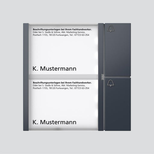 Siedle&Söhne - Funktionsmodul für Türkommunikation Bus-Tasten-Modul BTM 650-02 AG anthrazitgrau − 1 Stück
