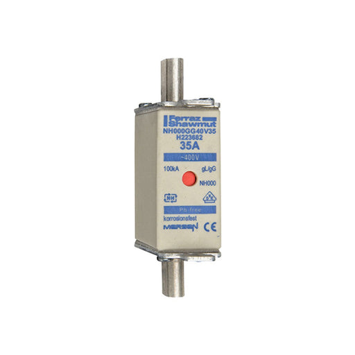 Mersen - Messersicherung Sicherungseinsatz NH gG NH000GG40V32 Gr.000 32A sfü KM − 9 Stück