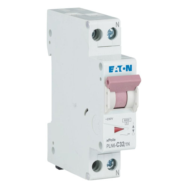 Eaton - Leitungsschutzschalter PLN6-C32/1N-DE 32A, 1p+N,Steckkl. C