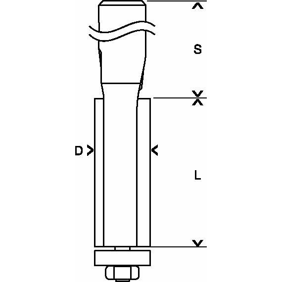 Bosch - Fräser Bündigfräser Expert for 2608629381 Wood Laminate 8 mm