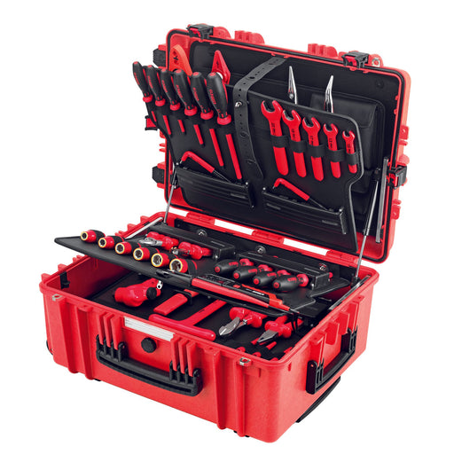 Cimco Werkzeuge - Werkzeugset Gigant-Werkzeugkoffer- 176894 Trolley,rot, 1.000V