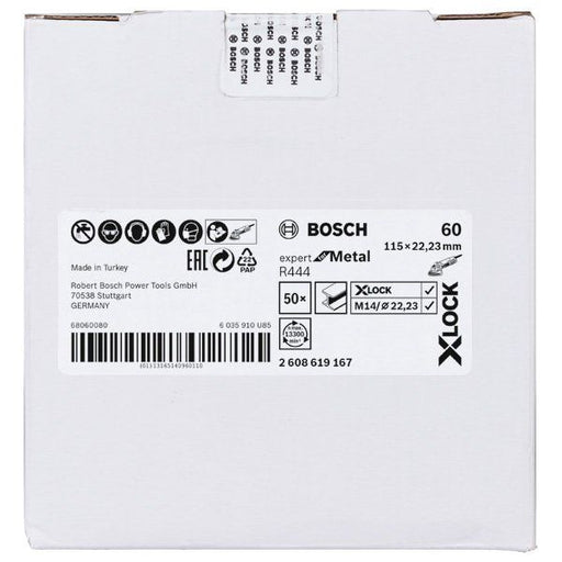 Bosch - Trenn-/Schleifscheibe X-LOCK 2608619167 Fiberschleifscheibe