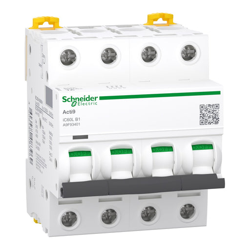 Schneider Electric - Leitungsschutzschalter LS-Schalter A9F93401 4P 1A B IC60L − 3 Stück