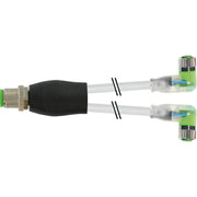 Murrelektronik - Passiver Sensor-/Aktor-Verteiler (ohne Leitung) M12-Y-Verteiler 7000-40861-2300100 Winkelbuchse M8,LED − 1 Stück