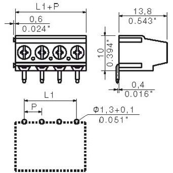 Weidmüller - Leiterplattenklemme LP Klemme Raster 5.08 LM5.08/2/180 OR − 500 Stück