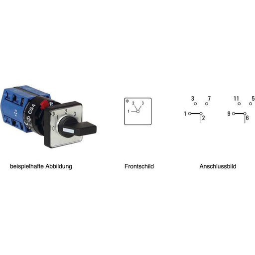 Kraus&Naimer - Lastschalter Stufenschalter CG4 A250-600 FS2 ohne 0-Stellung,2pol