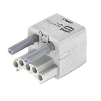 Harting - Kontakteinsatz für Rechtecksteckverbinder Buchseneinsatz,Han-Brid FO 09120042711 10A,50V, 0,8KV3 − 10 Stück