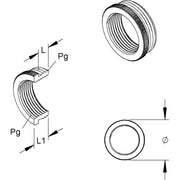 HKL - Erweiterungs-/Reduzierring Reduzierring 44/4229 − 25 Stück