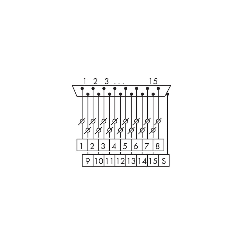 WAGO - Übergabemodul Übergabebaustein 289-721 15p.,Sub-D-Stiftleis
