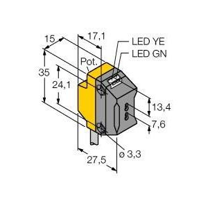Turck - Lichtleitersensor/Lichtleiterverstärker Opto Sensor QS18VP6FP W/30 Lichtleiter