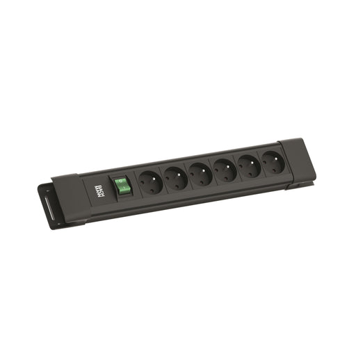 Bachmann - Mehrfachsteckdose Steckdosenleiste BM005935 6xUTE 1xSchalter 2m